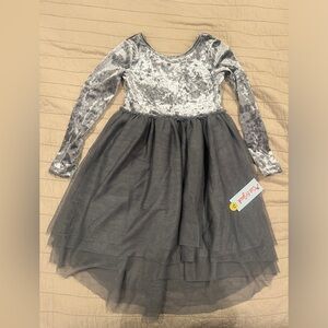 Cat & Jack Silver Girl dress 6/6x